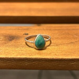 Turquoise Teardrop Ring size 8